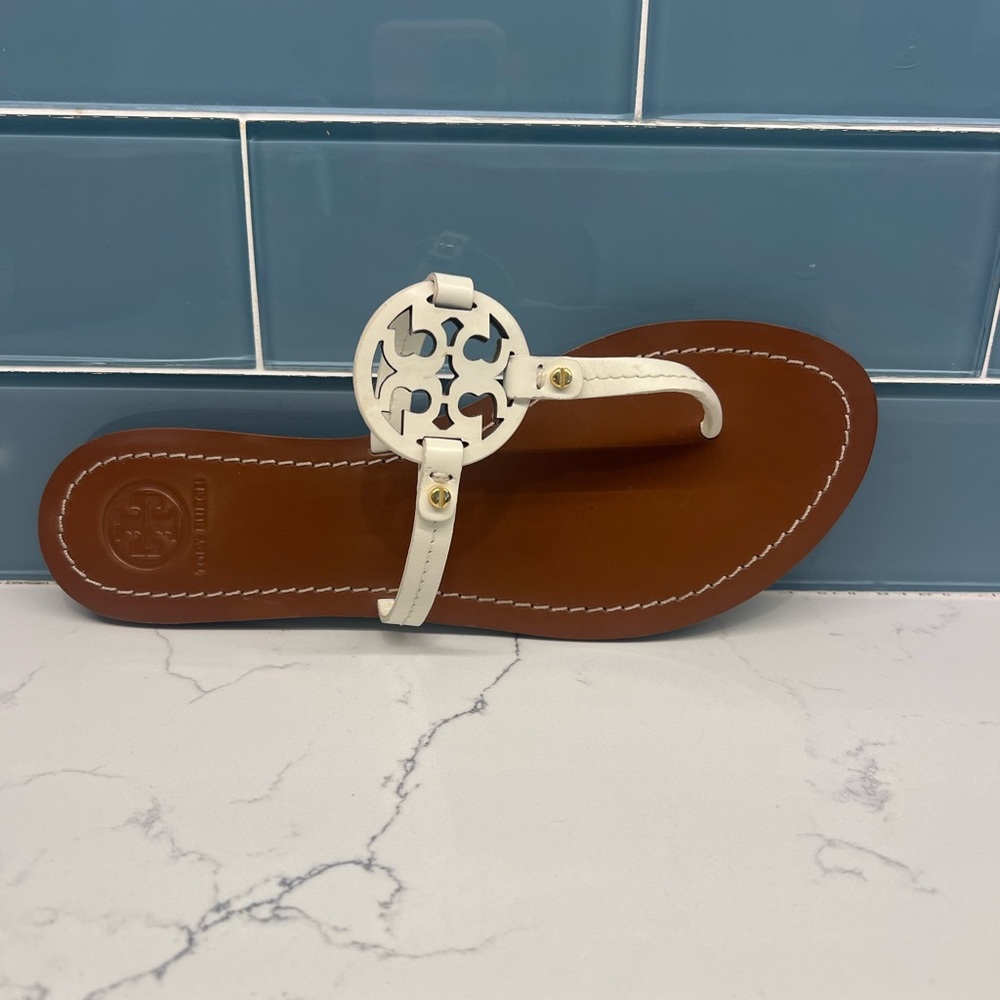 Tory Burch Classic Miller Sandal in White